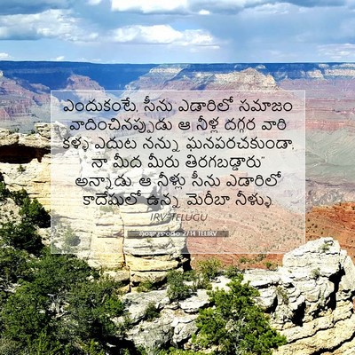 Picture 07 - సంఖ్యాకాండం 27:14 TELIRV - ఎందుకంటే, సీను - Bible Verse Picture