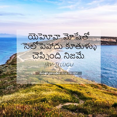 Picture 07 - సంఖ్యాకాండం 27:6 TELIRV - యెహోవా మోషేతో - Bible Verse Picture