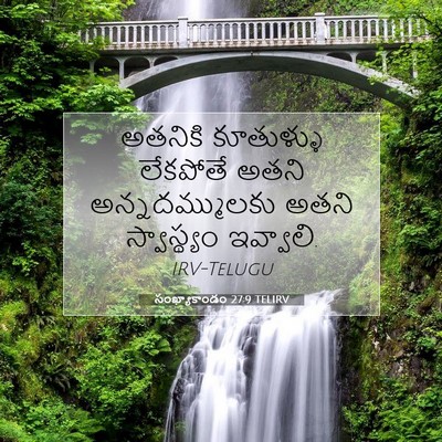 Picture 07 - సంఖ్యాకాండం 27:9 TELIRV - అతనికి కూతుళ్ళు - Bible Verse Picture