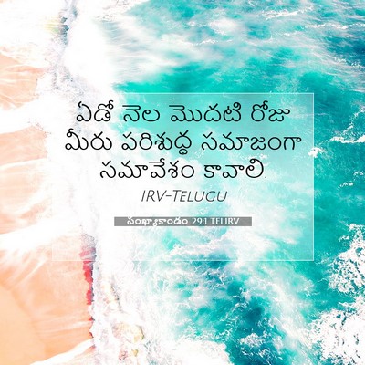 Picture 07 - సంఖ్యాకాండం 29:1 TELIRV - ఏడో నెల మొదటి రోజు - Bible Verse Picture