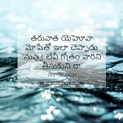 Picture 07 - సంఖ్యాకాండం 3:5 TELIRV - తరువాత యెహోవా - Bible Verse Picture