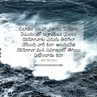 Picture 07 - సంఖ్యాకాండం 31:16 TELIRV - బిలాము సలహా - Bible Verse Picture