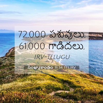 Picture 07 - సంఖ్యాకాండం 31:34 TELIRV - 72,000 పశువులు, 61,000 - Bible Verse Picture