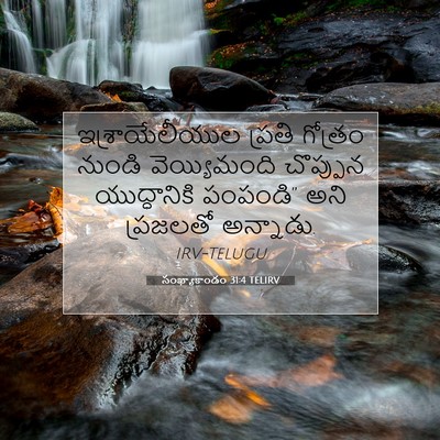 Picture 07 - సంఖ్యాకాండం 31:4 TELIRV - ఇశ్రాయేలీయుల - Bible Verse Picture