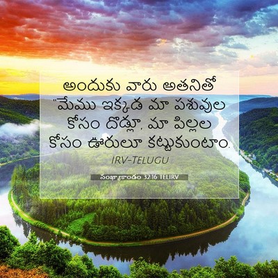 Picture 07 - సంఖ్యాకాండం 32:16 TELIRV - అందుకు వారు - Bible Verse Picture