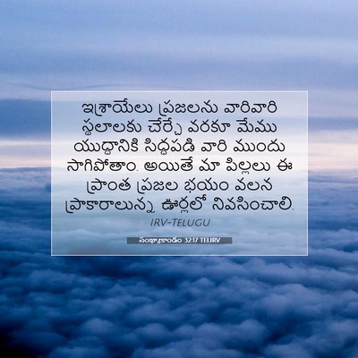Picture 07 - సంఖ్యాకాండం 32:17 TELIRV - ఇశ్రాయేలు ప్రజలను - Bible Verse Picture