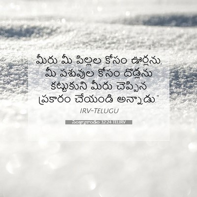 Picture 07 - సంఖ్యాకాండం 32:24 TELIRV - మీరు మీ పిల్లల - Bible Verse Picture
