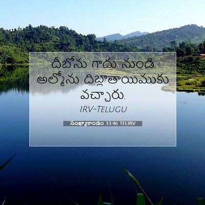 Picture 07 - సంఖ్యాకాండం 33:46 TELIRV - దీబోను గాదు నుండి - Bible Verse Picture