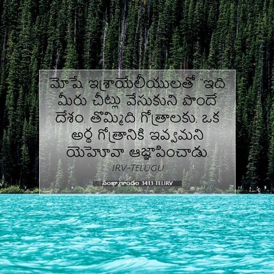 Picture 07 - సంఖ్యాకాండం 34:13 TELIRV - మోషే - Bible Verse Picture