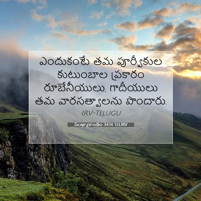 Picture 07 - సంఖ్యాకాండం 34:14 TELIRV - ఎందుకంటే తమ - Bible Verse Picture