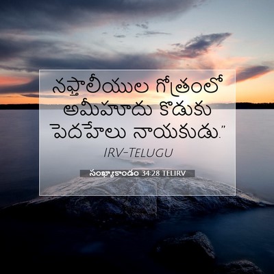 Picture 07 - సంఖ్యాకాండం 34:28 TELIRV - నఫ్తాలీయుల - Bible Verse Picture