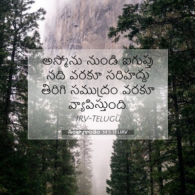 Picture 07 - సంఖ్యాకాండం 34:5 TELIRV - అస్మోను నుండి - Bible Verse Picture