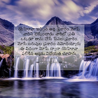 Picture 07 - సంఖ్యాకాండం 4:49 TELIRV - యెహోవా ఇచ్చిన - Bible Verse Picture