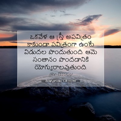 Picture 07 - సంఖ్యాకాండం 5:28 TELIRV - ఒకవేళ ఆ స్త్రీ - Bible Verse Picture