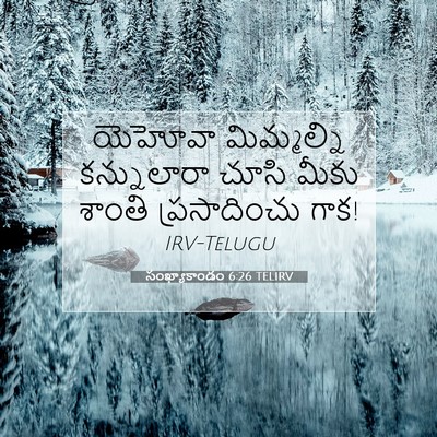Picture 07 - సంఖ్యాకాండం 6:26 TELIRV - యెహోవా మిమ్మల్ని - Bible Verse Picture