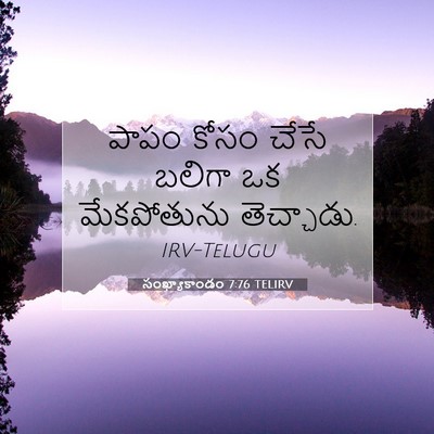 Picture 07 - సంఖ్యాకాండం 7:76 TELIRV - పాపం కోసం చేసే - Bible Verse Picture