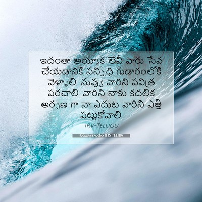 Picture 07 - సంఖ్యాకాండం 8:15 TELIRV - ఇదంతా అయ్యాక లేవీ - Bible Verse Picture