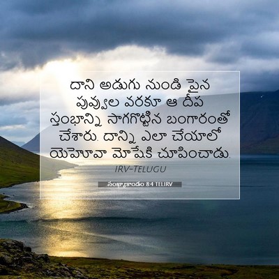 Picture 07 - సంఖ్యాకాండం 8:4 TELIRV - దాని అడుగు నుండి - Bible Verse Picture