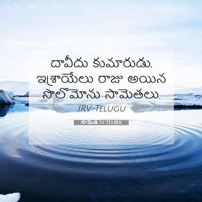 Picture 07 - సామెత 1:1 TELIRV - దావీదు కుమారుడు, - Bible Verse Picture