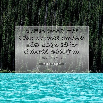 Picture 07 - సామెత 1:4 TELIRV - ఉపదేశం పొందని - Bible Verse Picture