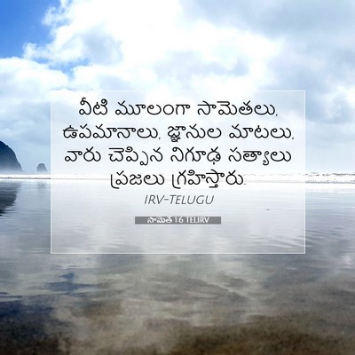 Picture 07 - సామెత 1:6 TELIRV - వీటి మూలంగా - Bible Verse Picture