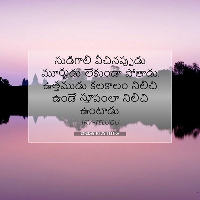 Picture 07 - సామెత 10:25 TELIRV - సుడిగాలి - Bible Verse Picture