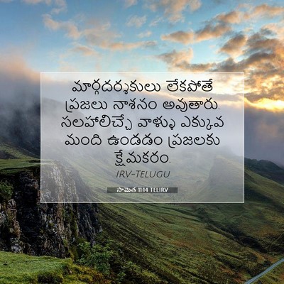 Picture 07 - సామెత 11:14 TELIRV - మార్గదర్శకులు - Bible Verse Picture
