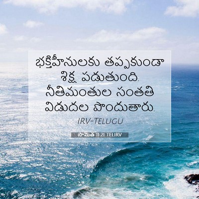 Picture 07 - సామెత 11:21 TELIRV - భక్తిహీనులకు - Bible Verse Picture
