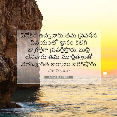 Picture 07 - సామెత 14:8 TELIRV - వివేకం ఉన్నవారు - Bible Verse Picture