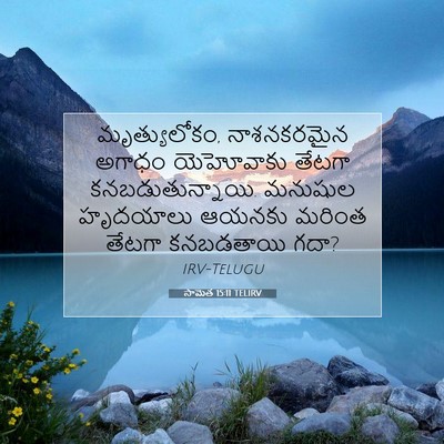 Picture 07 - సామెత 15:11 TELIRV - మృత్యులోకం, - Bible Verse Picture