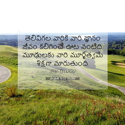 Picture 07 - సామెత 16:22 TELIRV - తెలివిగల వారికి - Bible Verse Picture