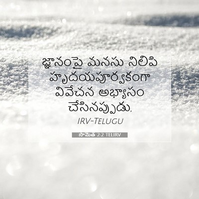 Picture 07 - సామెత 2:2 TELIRV - జ్ఞానంపై మనసు - Bible Verse Picture