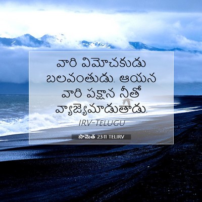 Picture 07 - సామెత 23:11 TELIRV - వారి విమోచకుడు - Bible Verse Picture