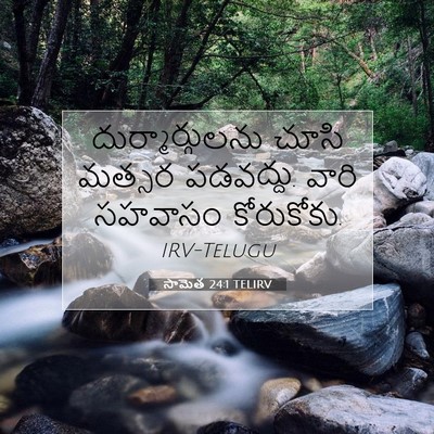 Picture 07 - సామెత 24:1 TELIRV - దుర్మార్గులను - Bible Verse Picture