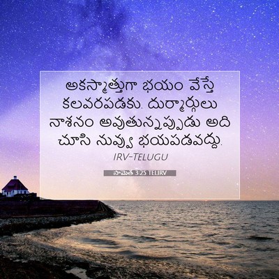 Picture 07 - సామెత 3:25 TELIRV - అకస్మాత్తుగా భయం - Bible Verse Picture