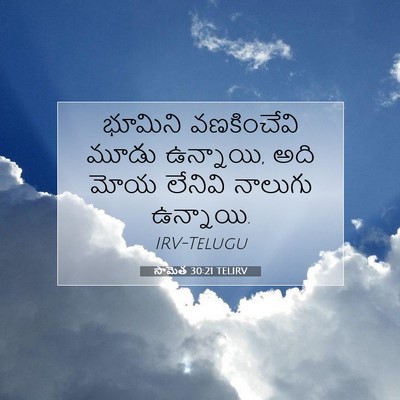 Picture 07 - సామెత 30:21 TELIRV - భూమిని వణకించేవి - Bible Verse Picture