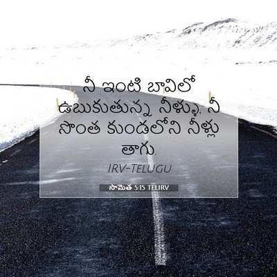 Picture 07 - సామెత 5:15 TELIRV - నీ ఇంటి బావిలో - Bible Verse Picture