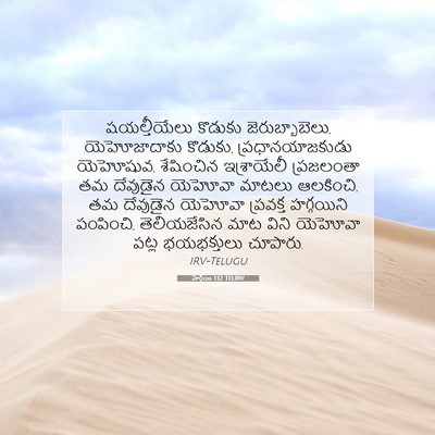 Picture 07 - హగ్గయి 1:12 TELIRV - షయల్తీయేలు కొడుకు - Bible Verse Picture