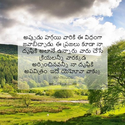 Picture 07 - హగ్గయి 2:14 TELIRV - అప్పుడు హగ్గయి - Bible Verse Picture