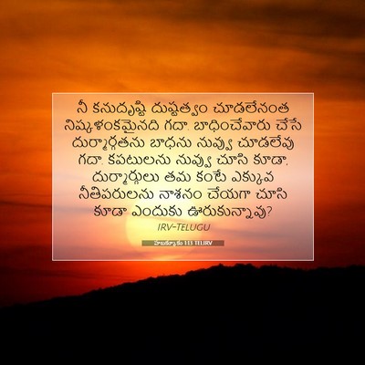 Picture 07 - హబక్కూకు 1:13 TELIRV - నీ కనుదృష్టి - Bible Verse Picture