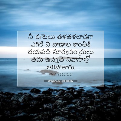 Picture 07 - హబక్కూకు 3:11 TELIRV - నీ ఈటెలు - Bible Verse Picture