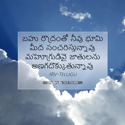Picture 07 - హబక్కూకు 3:12 TELIRV - బహు రౌద్రంతో నీవు - Bible Verse Picture