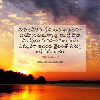 Picture 07 - హెబ్రీ పత్రిక 1:9 TELIRV - నువ్వు నీతిని - Bible Verse Picture