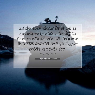 Picture 07 - హెబ్రీ పత్రిక 10:2 TELIRV - ఒకవేళ అలా - Bible Verse Picture