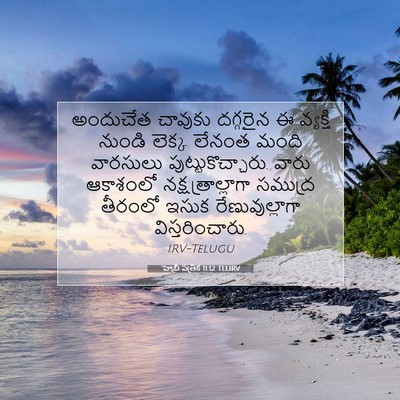 Picture 07 - హెబ్రీ పత్రిక 11:12 TELIRV - అందుచేత చావుకు - Bible Verse Picture