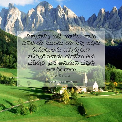 Picture 07 - హెబ్రీ పత్రిక 11:21 TELIRV - విశ్వాసాన్ని - Bible Verse Picture
