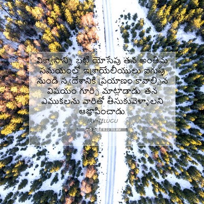 Picture 07 - హెబ్రీ పత్రిక 11:22 TELIRV - విశ్వాసాన్ని - Bible Verse Picture