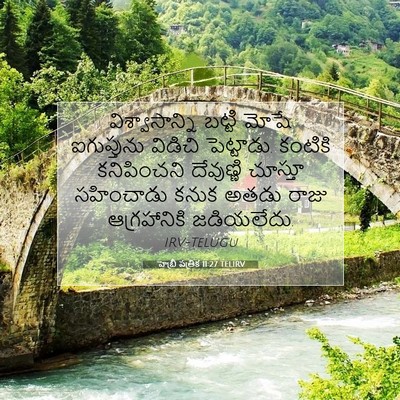 Picture 07 - హెబ్రీ పత్రిక 11:27 TELIRV - విశ్వాసాన్ని - Bible Verse Picture