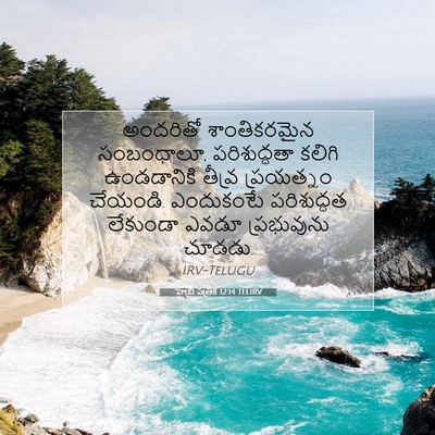 Picture 07 - హెబ్రీ పత్రిక 12:14 TELIRV - అందరితో - Bible Verse Picture