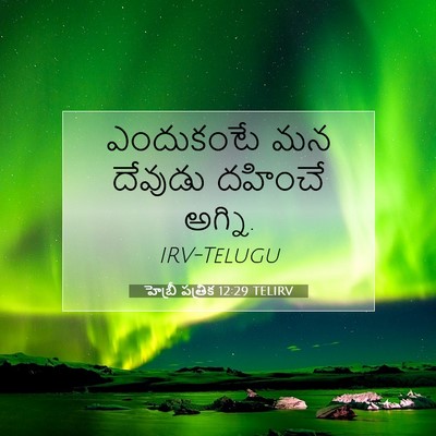 Picture 07 - హెబ్రీ పత్రిక 12:29 TELIRV - ఎందుకంటే మన - Bible Verse Picture